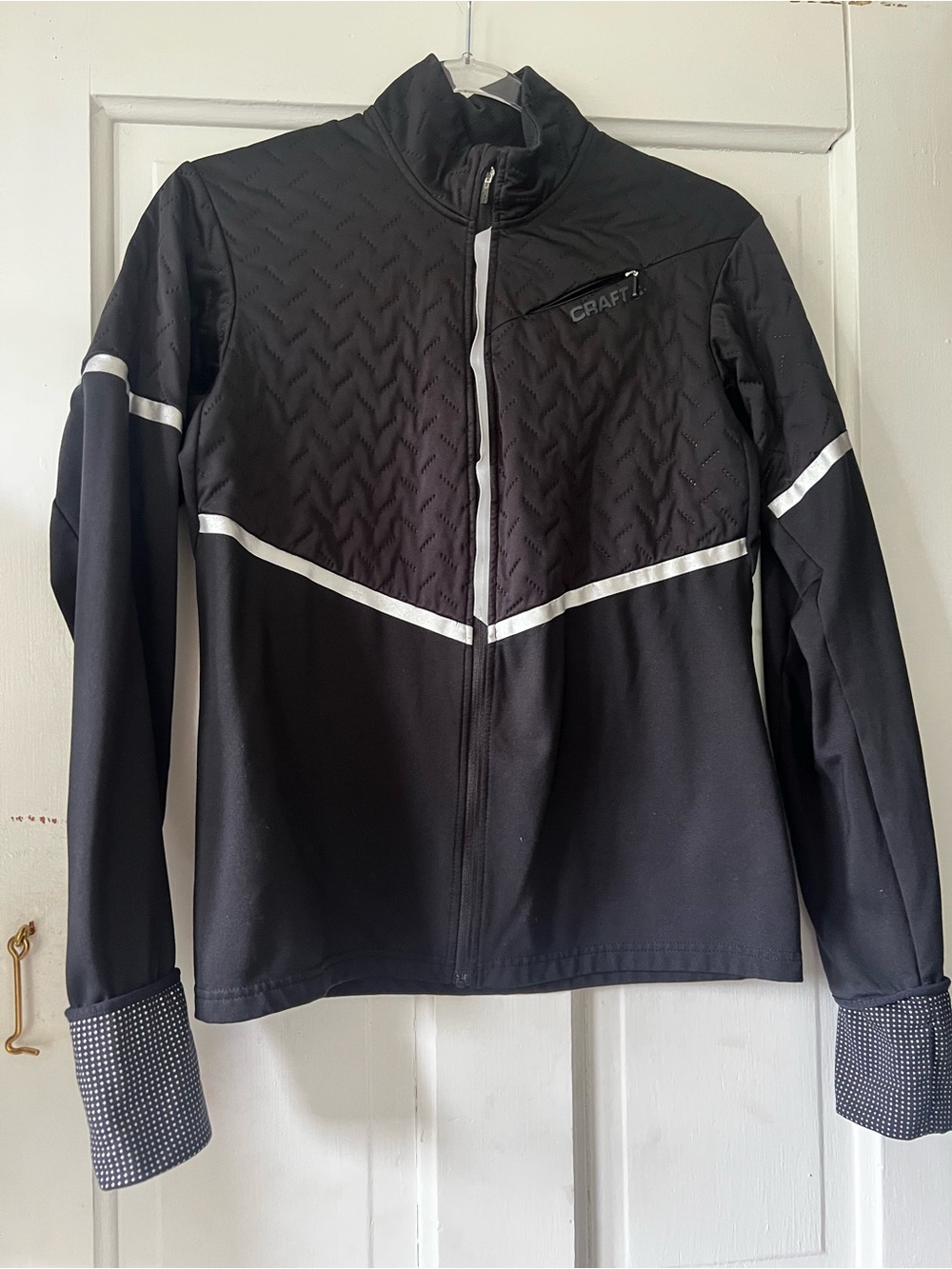 Craft Women’s Black Reflective Zip-Front Jacket